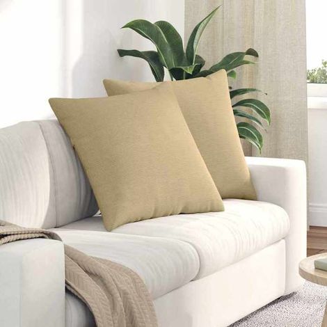Coussins de canapé - 42014036 - Vert gris - 60 x 60 cm - Velours côtelé (1/5)