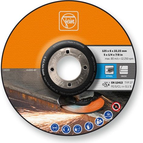 Fein 10x Meule d'ébauche Ø 125 mm - 63703005010 (1/2)