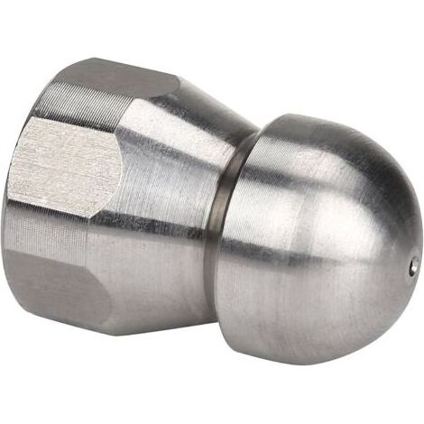 Buse de jet d'égout fixe en acier inoxydable, nez de bouton 3/8 pouce femelle orifice 4.0, 4000 PSI (1/5)
