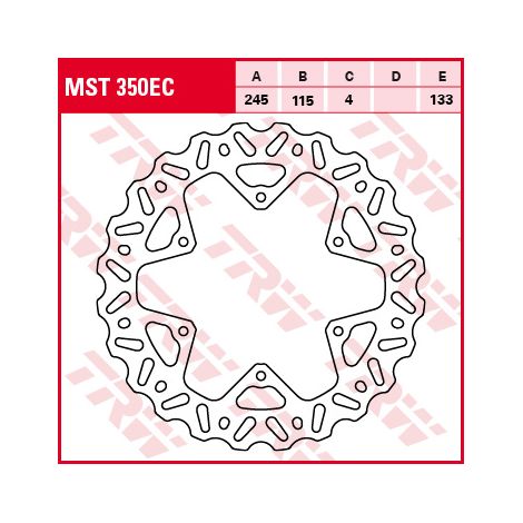 Disco de freno trasero TRW ZF para Yamaha YZ / WRF 125 / 250 / 426 / 450 (2002-2017)