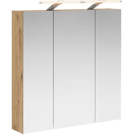 Maison Exclusive - Badezimmerspiegelschrank Kunsthandwerk Eiche 7