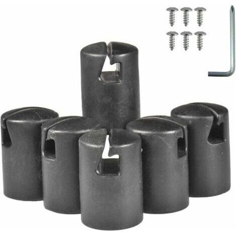 Lot de 6 embouts de poteau pour trampoline 32 mm – Capuchons épais et durables – Installation facile – Protection filet de sécurité (1/5)
