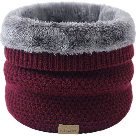 1 Écharpe tubulaire, polaire épaisse, doublée thermique, unisexe, sport ski hiver (1/5)
