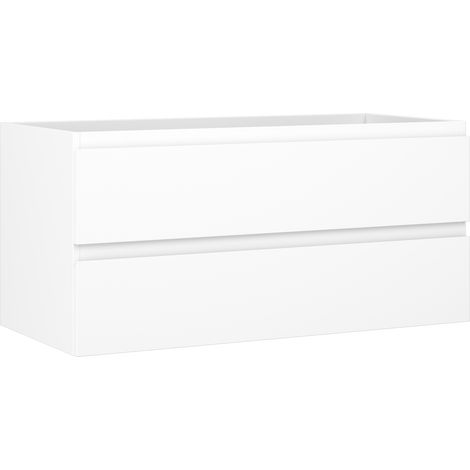 Mexen Orio Badezimmerschrank für Waschbecken 100 cm, 2 Schubladen, weiß matt - 91A10-10047-2-BFF01 (1/5)
