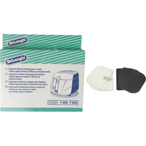 FILTRES FRITEUSE KIT 3+3 POUR PETIT ELECTROMENAGER DELONGHI - 5525101400