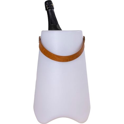 Lampe LED seau à champagne 25x25x37,5 cm blanc (1/5)