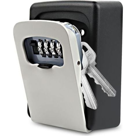 Boite à Clé Sécurisée, Boite a Clefs Murale Code, Etanche Boite à Clef, avec Code à 4 Chiffres, pour Maison École Garage Usine Bureaux (1/5)