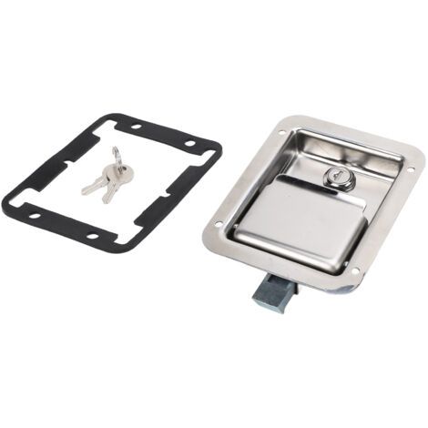 Verrouillage à Palette à Montage, Miroir en Acier Inoxydable Poli, Lourd, avec 2 Clés, pour Les Armoires électriques, Boîtes à Outils, VR, Caravanes. (1/5)