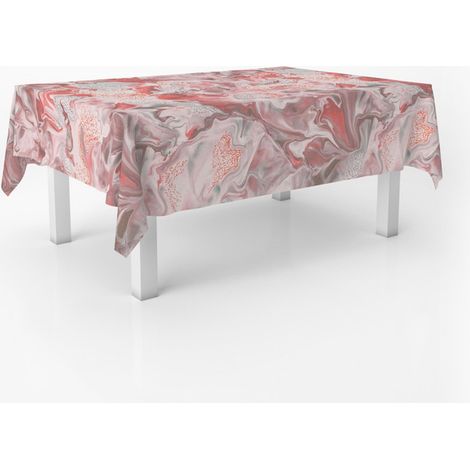 Nappe Toile cirée Lavable rectangulaire 220x140 cm Genil Rouge (1/5)