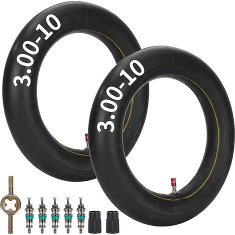 RUTU 3.00-10 300-10 Chambre à air avec tige de valve droite TR4 de rechange pour CRF50 CT 70 EZ 90 Cub KLX DRZ 110 Dirt Pit Bike Chinese Dirt Pit Bike 50 cc 70 cc 90 cc 110 cc 125 cc Lot de 2 (1/5)
