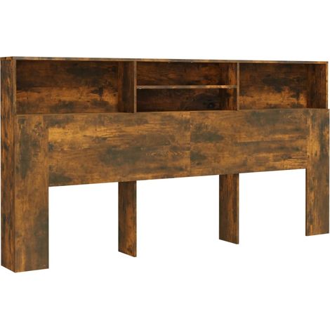 Testiera con accessorio letto contenitore ripiano comodino 200 x 19 x 103,5 cm MDF marrone TDL0200071