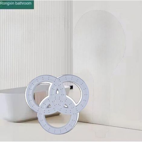 Soffione Per Doccia Da Bagno 3 Anelli in abs Doccetta Multigetto bianco 87514