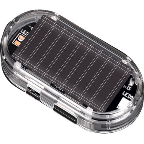 4 Stück Solar-Autoalarm, Autoalarmleuchte, Anti-Vandalismus-Autoalarm, Solar-Alarmleuchten, Sicherheitswarnung, Diebstahlschutz, blinkende Dummy-Alarmanlage, Sicherheitsauto (B) (1/5)