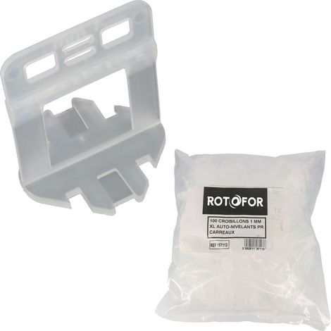 Lot de 100 croisillons XL auto-nivelants pour carreaux de 12 à 22 mm - pro carrelage - 3 mm (1/5)