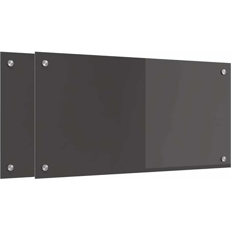 Protection de cuisine 2 pcs Gris foncé 80 x 40 cm verre trempé CFW92102 (1/5)