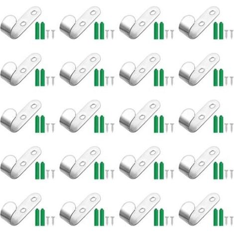 Lot de 20 Crochet Bache pour Bâche De Remorque, 49 x 16 x 2 mm Attache Bache, Crochet pour Bache pour Remorque, Accessoires De Remorque De Voiture (1/4)