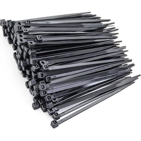 Collier de Serrage Plastique 100 2.5 mm, Petites Serre Cable en Nylon, Attache Câble Pour Cable Management Noir 200 Pcs (1/5)
