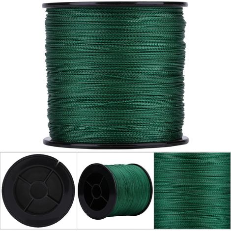 Ligne de Pêche Tressée PE 500m 4 Brins Très Résistante Cordage Multifilament Vert (8) (1/5)