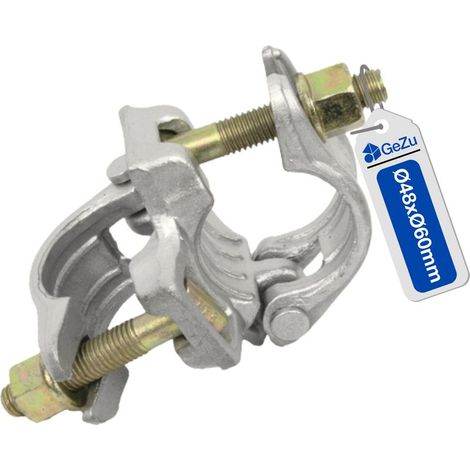 Coupleur d’échafaudage galvanisé à chaud Ø48 x 60 mm – serre‑joint robuste pour tuyau acier construction – (1/5)