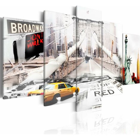 Tableau new york dans le brouilard - 200 x 100 cm (1/4)