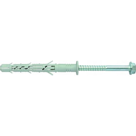Blister de 5 Chevilles à Expansion Nylon à Visser NFA D. 12 mm - Alsafix - Longueur 120 mm - Diamètre 12 mm