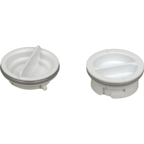 Ersatzteil - Set 2 Klarspüler Verschluss Deckel -  - ARISTON HOTPOINT, INDESIT, SCHOLTES, 2I MARCHI, WHIRLPOOL, ELECTROLUX, SMEG, BAUKNECHT, CREDA