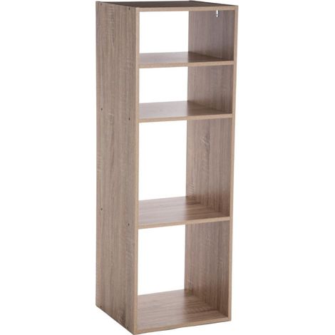 Atmosphera – Étagère 2 cases et 2 étagères – Dimensions L. 34,5 x P. 32 x H. 100,5 cm – Panneau de particules – Montage à assembler soi-même
