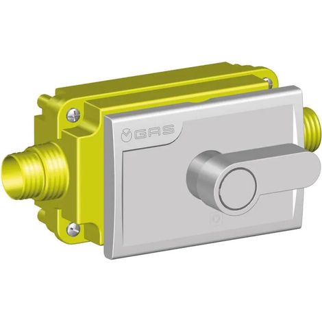 RUBINETTO DI INTERCETTAZIONE GAS DA INCASSO CON LEVA ESTERNA - ATTACCHI 3/4  - TEC