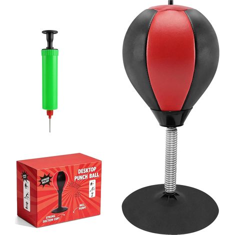 Punching Ball de Bureau, Sac de Frappe de Table Anti-Stress, Balle de Boxe avec Ventouse pour Bureau, Domicile (1/5)