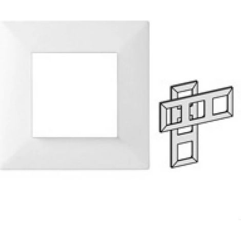 Schneider ALB86371 - Placa de aluminio 3 posiciones horizontal/vertical Alvaïs blanco