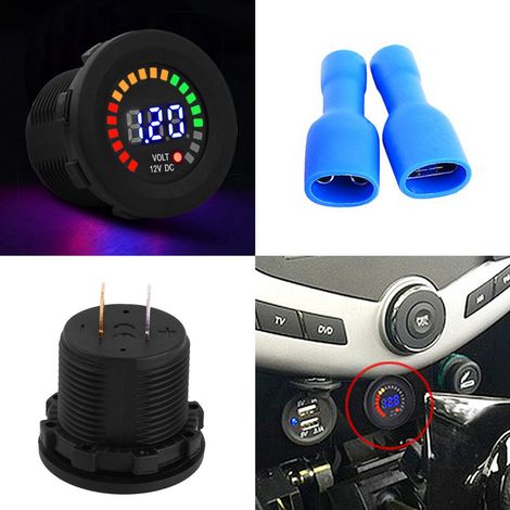 Voltmètre à écran couleur LED pour moto 12 V (1/5)