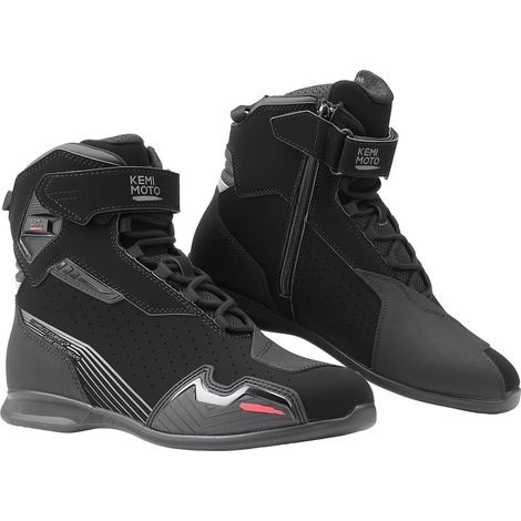 Chaussure Moto Homme Conforme CE, Botte Moto Hommes Respirantes Décontractées, Chaussures de Motocross avec Support de Cheville et Semelle Antidérapante (1/5)