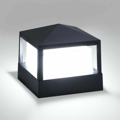 Lampadaire, portail, colonne, extérieur, villa, aluminium étanche IP65, éclairage de jardin, paysage, pelouse, porte, clôture, entrée, blanc froid (1/4)