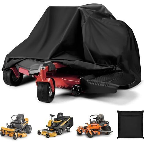 Cubierta para cortacésped, cubierta impermeable para tractor, 71,65x43,7x45,67 pulgadas, protección resistente para almacenamiento, accesorios para lluvia, corte de césped, jardín, garaje y cuidado de (1/5)