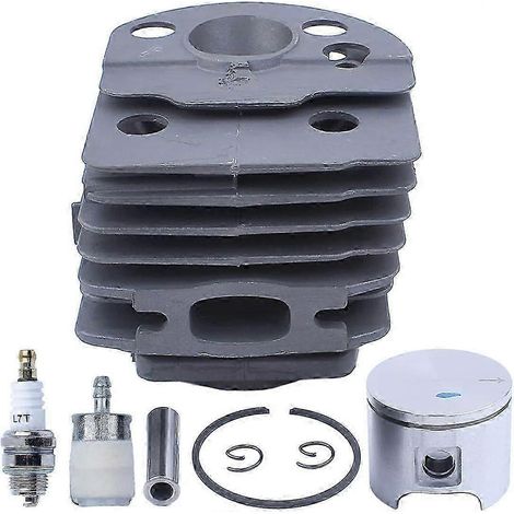 Kit piston-cylindre 46 mm pour Husqvarna 55/51 : filtre à carburant, bougie d'allumage, piston, axe, segment, circlip. (1/5)
