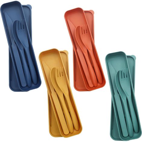 4 Ensemble de Couverts Avec Étui Ensembles de Couverts Portables 4 Couleurs (1/5)