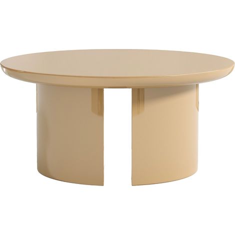 Table basse en MDF - Beige laqué - DERLALI