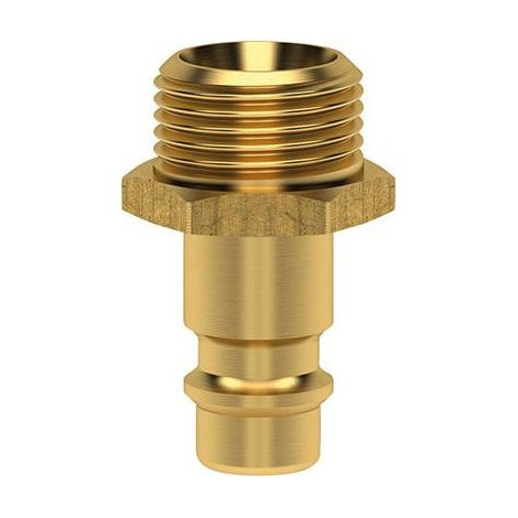Enchufe de mamá para acoplar NW 7.2 mm. Latón. Serie ES. AG G3/8 Lüdecke