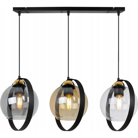 MODERNE GLAS-HÄNGELAMPE RINGE MIX