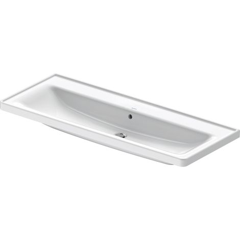 Lavabo Duravit D-Neo, 1205x480mm, sin agujero para grifo, con