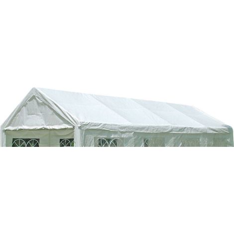 Ersatzdach / Dachplane PALMA für Zelt 4x8 Meter, PVC weiss 480g/m², incl. Spanngummis (1/3)