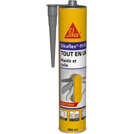 Sikaflex 11FC+ gris, cartucho de 380 g.