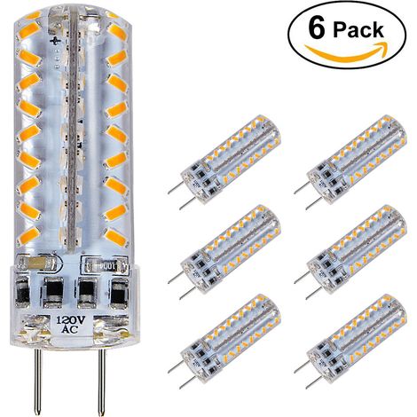 Ampoule LED G8 120V 3W Ejoyous, blanc chaud dimmable 3000K, 72x3014 SMD, basse consommation, culot bipin (1/5)