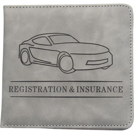 Porte-cartes d'immatriculation et d'assurance avec fermeture magnétique, boîte à gants pour documents, cartes, permis de conduire (1/5)
