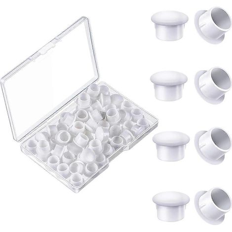 150 pièces de bouchons en plastique de 10 mm (3/8 pouce) pour trous de vis de porte, chaise ou cabine (1/5)