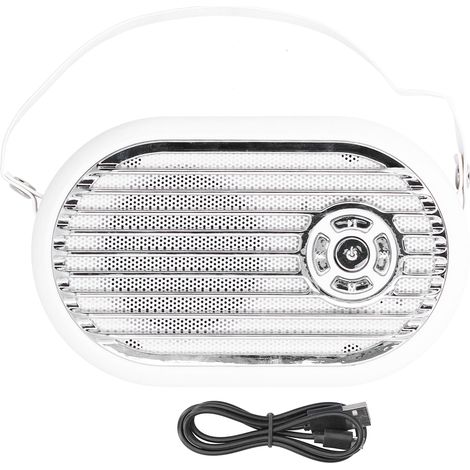 Enceinte Bluetooth Portable Mini Q6 - Haut-parleur Multimedia Sans Fil pour Bureau - Blanc (1/5)