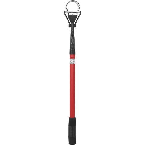 Canne télescopique 5 sections en alliage d'aluminium léger pour ramasser balles de golf, réglable 60-183cm, rouge/noir (1/5)