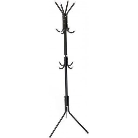 Oypla 12 Hook Coat Umbrella Stand Hat Rack Heavy Duty All Metal Black (1/5)