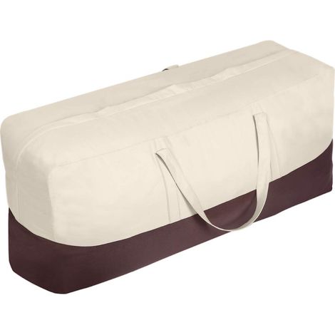 Housse de Coussin de terrasse - Sac de Rangement imperméable pour Meubles de terrasse - Sac de Rangement rectangulaire avec Fermeture éclair - Housse de Transport avec poignées - Standard (1/5)