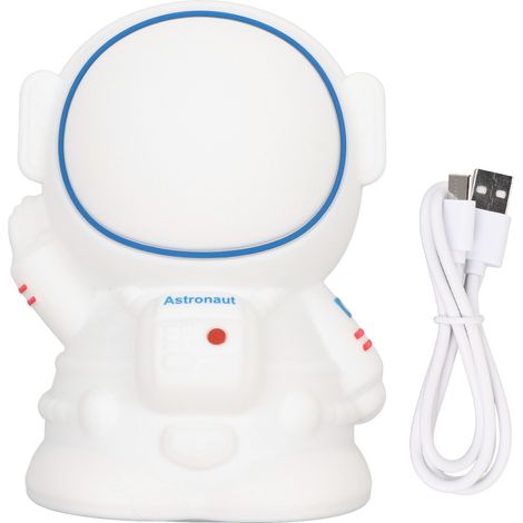 Veilleuse astronaute pour enfants, rechargeable par USB, avec minuterie, lampe de nuit douce et alimentaire pour chambre de bébé (1/5)